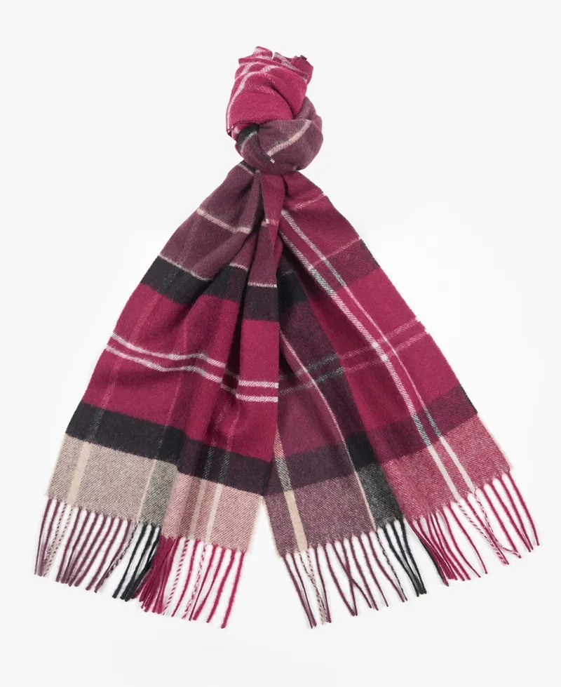 Barbour Inverness Scarf in Winter Red